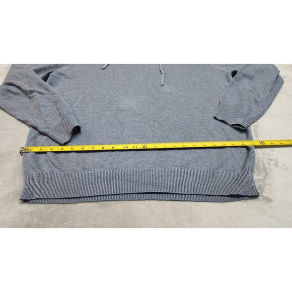 The Commons Navy Large Linen Hoodie Sweater NWT - Picture 4 of 7